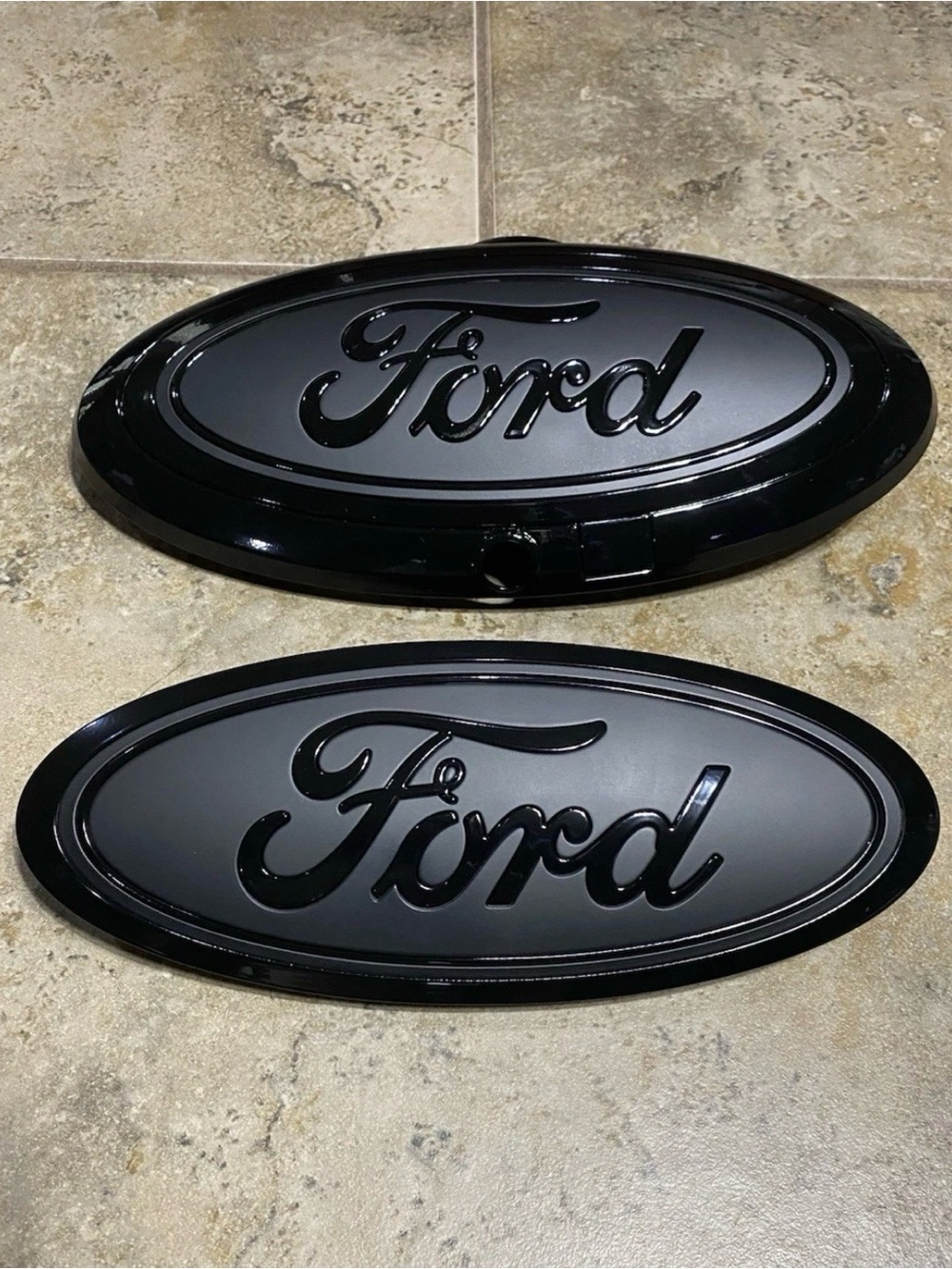 Custom Ford F250 2023-26 Front With Washer & Back Emblem In Matte Black